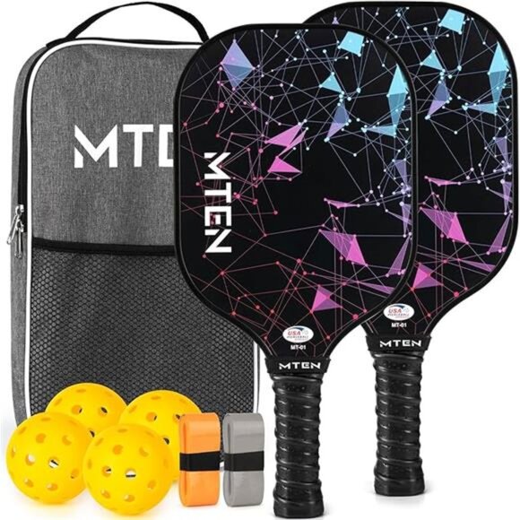 Pickleball Paddles, USAPA Approved Fiberglass Surface Pickleball Set - Picture 6 of 6